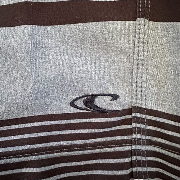 O’neill ~ Chambray Blue with Navy Blue stripes ~ Mens Boardshorts ~ size 34 - Picture 9 of 12